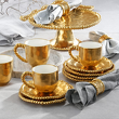 Nowoczesny komplet porcelanowy do kawy i herbaty dla 6 osób
