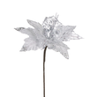 Gałązka świąteczna gwiazda betlejemska srebrna 52 cm 1