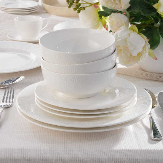 Stylowy serwis obiadowy porcelanowy elegancki Villa Italia