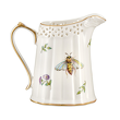 Stylowy mlecznik porcelanowy ręcznie malowany złotem