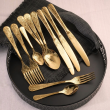 Zestaw sztućców na 12 osób 60 elementów ANTIQUE GOLD 1