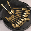 Zestaw sztućców na 12 osób 60 elementów ANTIQUE GOLD 7
