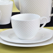 Filiżanka do kawy herbaty porcelanowa 250 ml ze spodkiem BARI WHITE 4