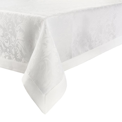 Obrus biały 140 x 220 cm żakardowy RITA