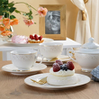 Serwis kawowy porcelanowy z talerzykami