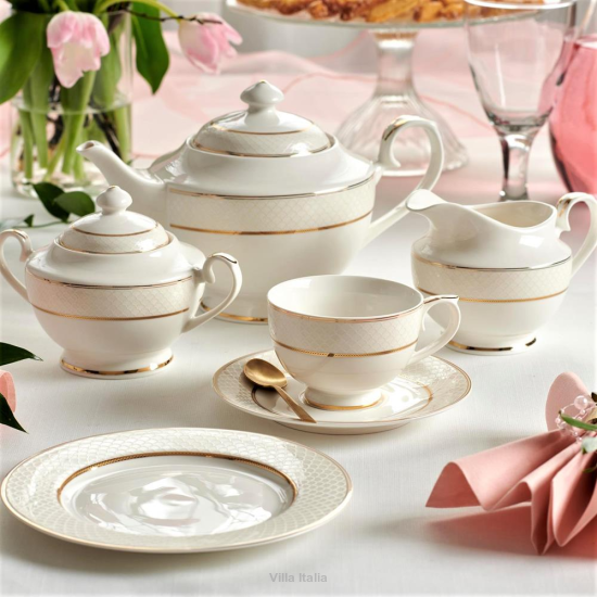 zestaw kawowy porcelanowy elegancki