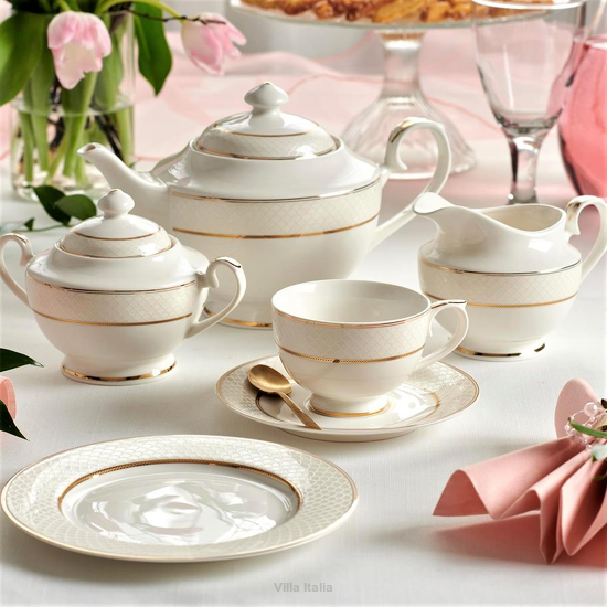 zestaw kawowy porcelanowy elegancki