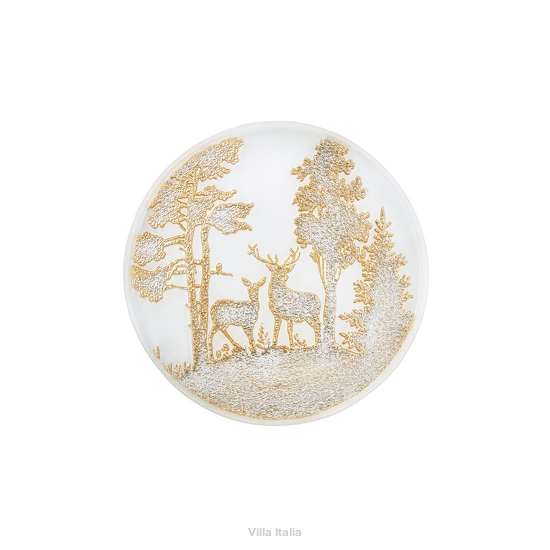 Talerzyk deserowy szklany 21 cm FORESTA GOLD