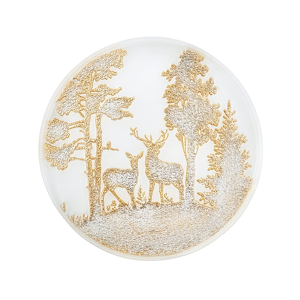 Talerzyk deserowy szklany 21 cm FORESTA GOLD