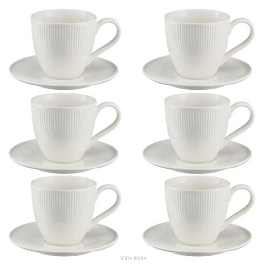 Komplet filiżanek porcelanowych 220 ml ze spodkiem BONITA