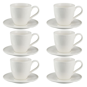 Zestaw filiżanek do kawy porcelanowych 220 ml ze spodkiem BONITA