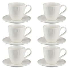 Zestaw filiżanek do kawy porcelanowych 220 ml ze spodkiem BONITA