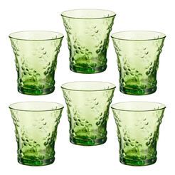 Komplet szklanek zielonych 200 ml 6 sztuk BLOSSOM