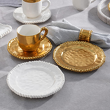 Nowoczesna filiżanka z porcelany ze spodkiem do serwowania napojów