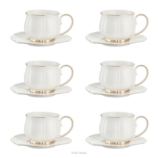 filiżanki do herbaty porcelanowe złocone