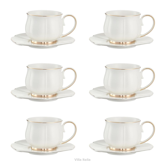 filiżanki do herbaty porcelanowe złocone