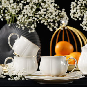 Komplet filiżanek porcelanowych 200 ml 6 sztuk SANDRINE