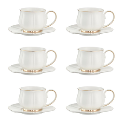 Komplet filiżanek porcelanowych 200 ml 6 sztuk SANDRINE