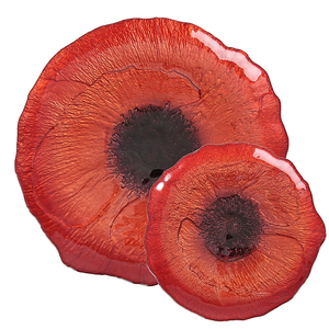 Zestaw talerzy do ciasta czerwonych dla 6 osób MAK