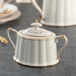 Cukiernica porcelanowa złota linia CLARA Gold Ivory 1