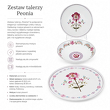 Komplet 3 talerzy porcelanowych dla 1 osoby UNICO 43