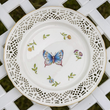 Komplet 6 talerzyków deserowych ażurowych 19 cm LEDA IVORY 1