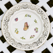 Komplet 6 talerzyków deserowych ażurowych 19 cm LEDA IVORY 2
