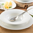 Serwis obiadowy porcelanowy Komplet talerzy na 12 osób PLUS WHITE 1