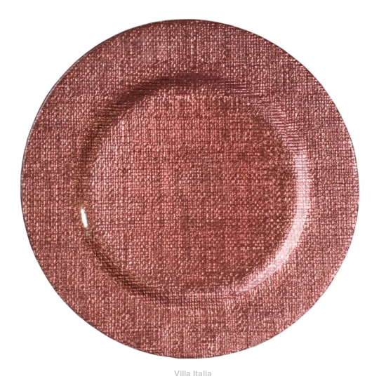 Talerz do ciasta Półmisek szklany 34 cm bakłażan FABRIC 