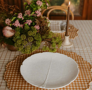 Półmisek porcelanowy 30cm liść UNICO 51