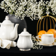 Serwis kawowy porcelanowy na 6 osób SANDRINE 17