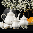 Serwis kawowy porcelanowy na 6 osób SANDRINE 16