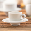 Spodek pod filiżankę do espresso 12 cm PLUS biały 4