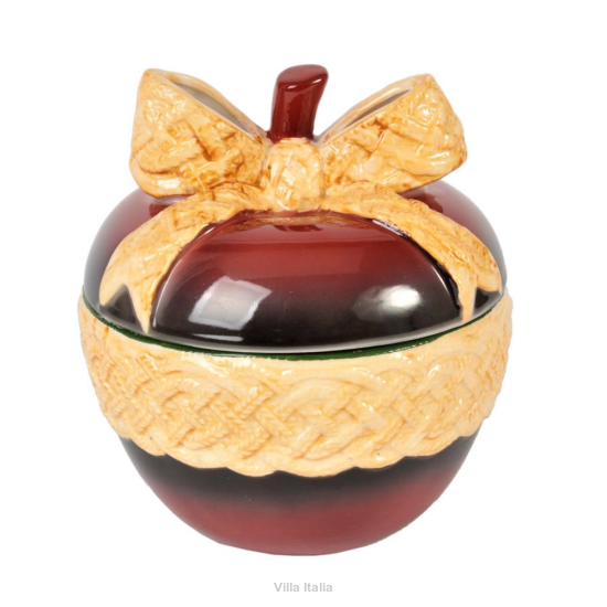 Pojemnik porcelanowy jabłko Ozdoba świąteczna 17 cm BERGEN 
