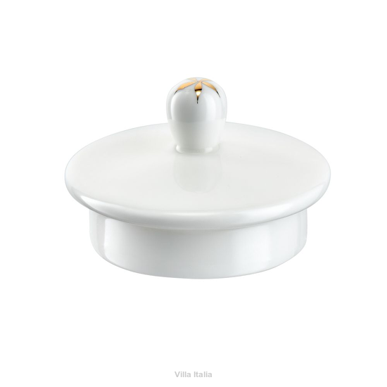 Przykrywka do cukierniczki z białej porcelany