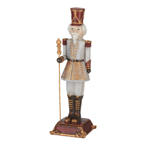 Żołnierzyk świąteczny biały Figurka 31 cm HOLY TIME