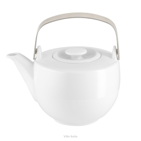 Dzbanek do herbaty porcelanowy 1 litr PLUS biały