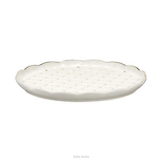 talerzyk do ciasta ze złotem