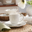 Zestaw kawowy porcelanowy na 6 osób 19-elementowy MESTIERE WHITE 7