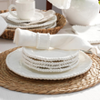 Zestaw kawowy porcelanowy na 6 osób 19-elementowy MESTIERE WHITE 8