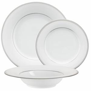 Komplet talerzy porcelanowych Serwis obiadowy na 6 osób INFINITY