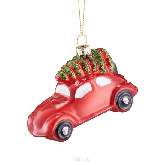 bombka samochód z choinką
