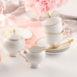Przykrywka do cukiernicy 6 cm porcelanowa OPERA GOLD 3