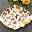 Talerz porcelanowy malowany złotem MARIPOSA 41 cm 3