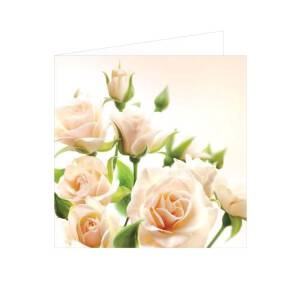 Kartka Róże z kopertą 15X15 cm
