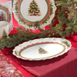 Półmisek świąteczny owalny 35,5 cm porcelanowy CHRISTMAS TREE 3