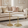 Stolik pomocniczy marmurowy 62 cm IVANNA White 2
