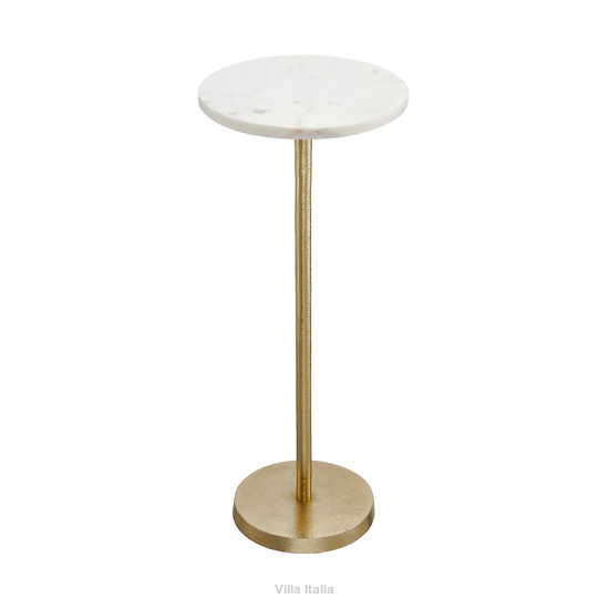 Stolik pomocniczy marmurowy 62 cm IVANNA White