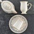 Zestaw kubków porcelanowych 300 ml 6 sztuk CLARA Gold Ivory 6