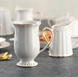 Zestaw kubków porcelanowych 300 ml 6 sztuk CLARA Gold Ivory 4